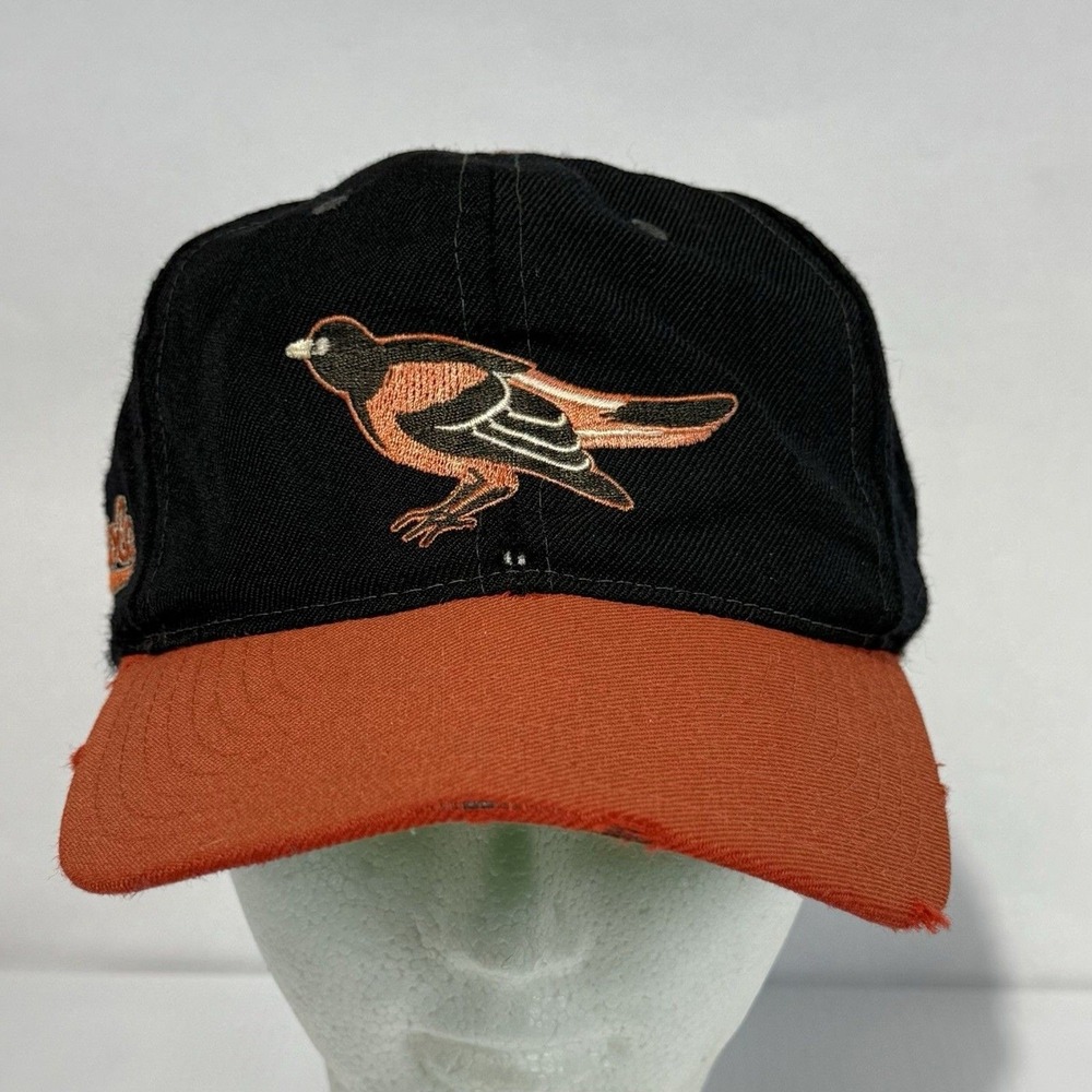 Vintage Baltimore Orioles Hat Dada Supreme Snapback Black Orange Distressed Cap